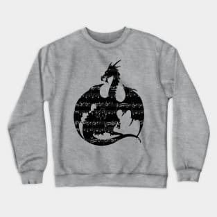 Music Dragon Silhouette Crewneck Sweatshirt